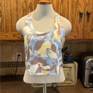 Pro Player Blue and Yellow Floral Tank Top
